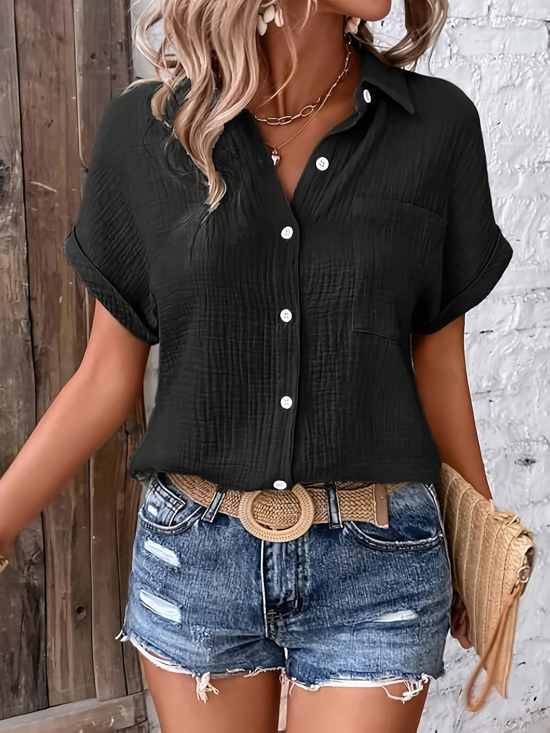 Angela – Women's Collared Casual Shirt