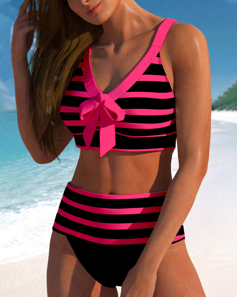 Jennifer – Striped High-Waist Bikini