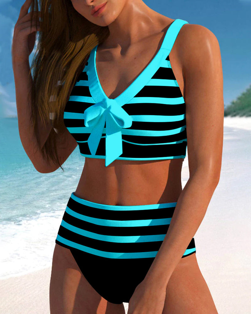 Jennifer – Striped High-Waist Bikini