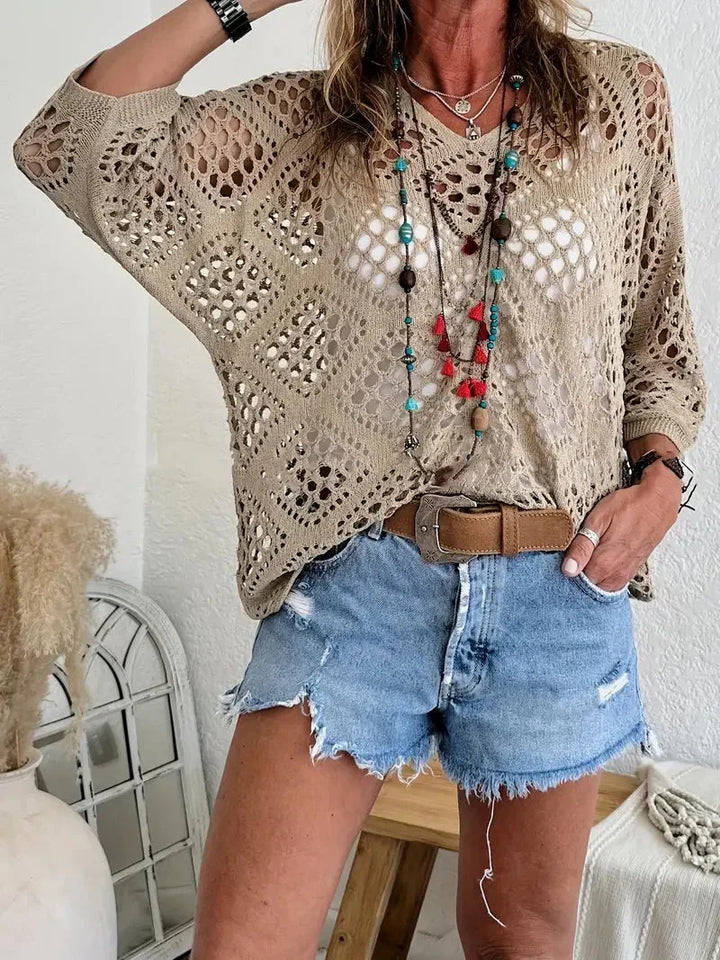 Nicole – Relaxed Jersey Openwork
