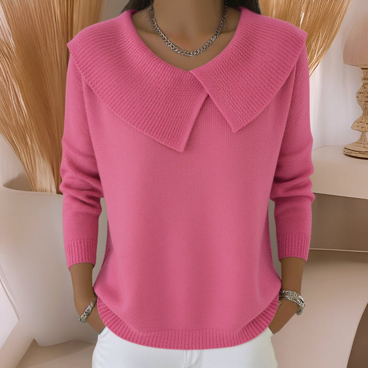 Angela – Knit Sweater Soft Collar