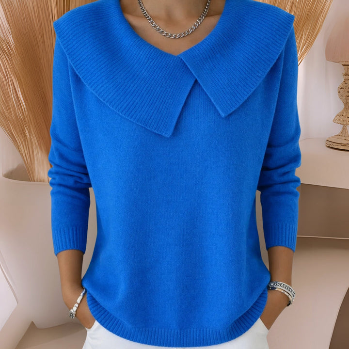 Angela – Knit Sweater Soft Collar