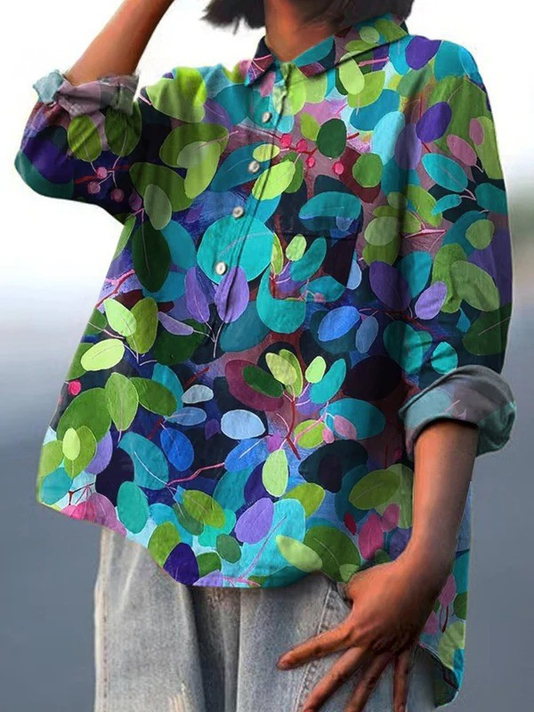 Sharon™ | Summer Forest Art Printed Casual Shirt