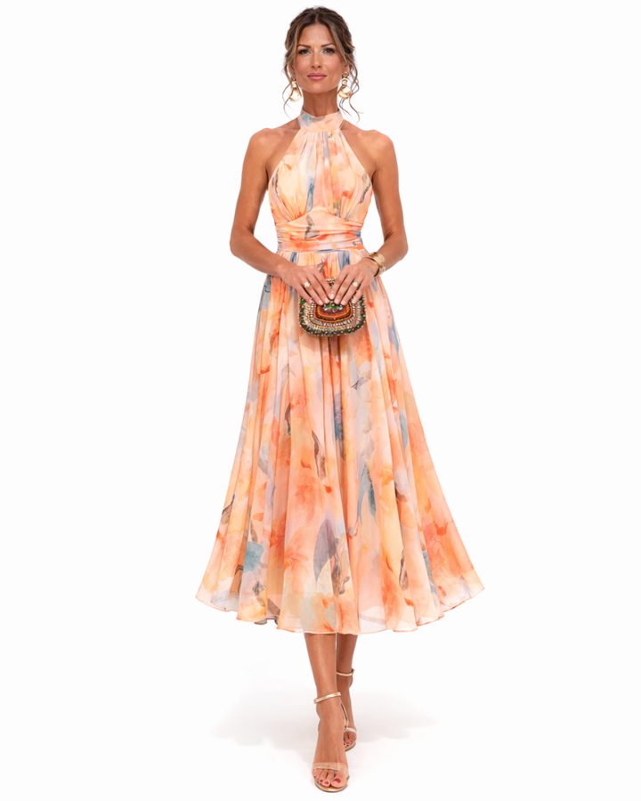 Dorothy – Halter Watercolour Dress