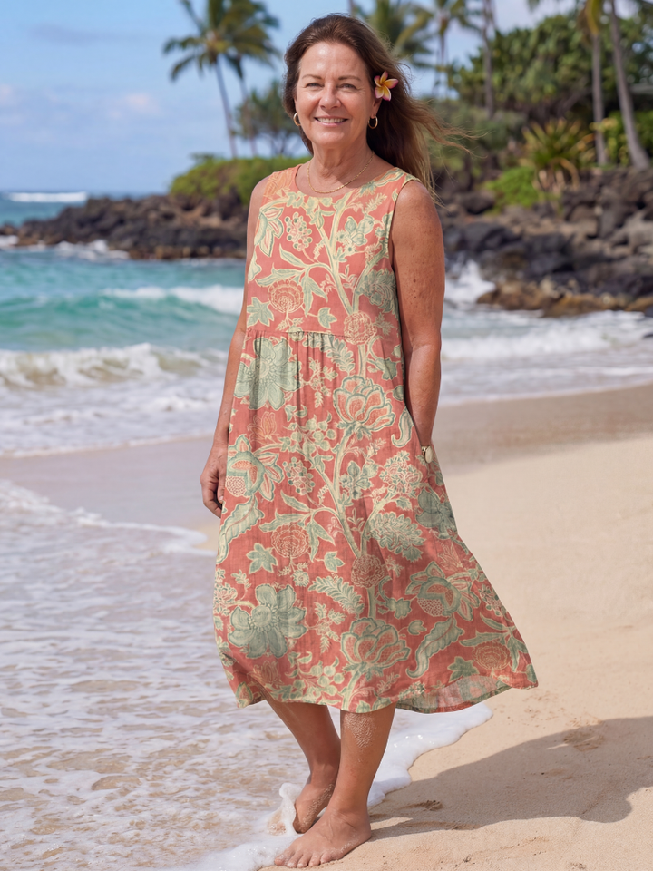 Brenda – Botanical Midi Robe