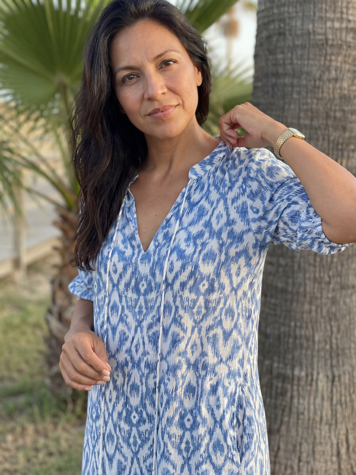 Denise – Geometric Midi Robe