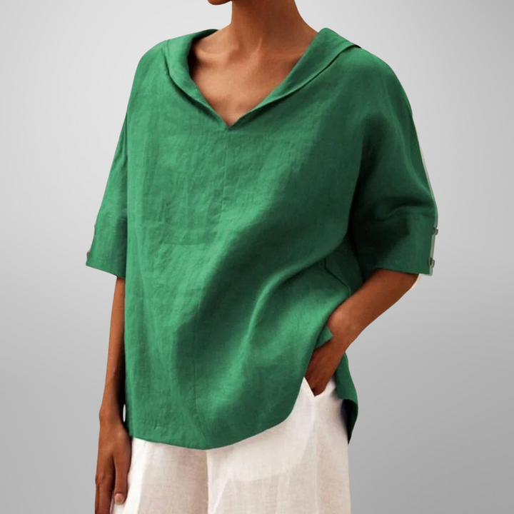 Emma – Relaxed V-Neck Top