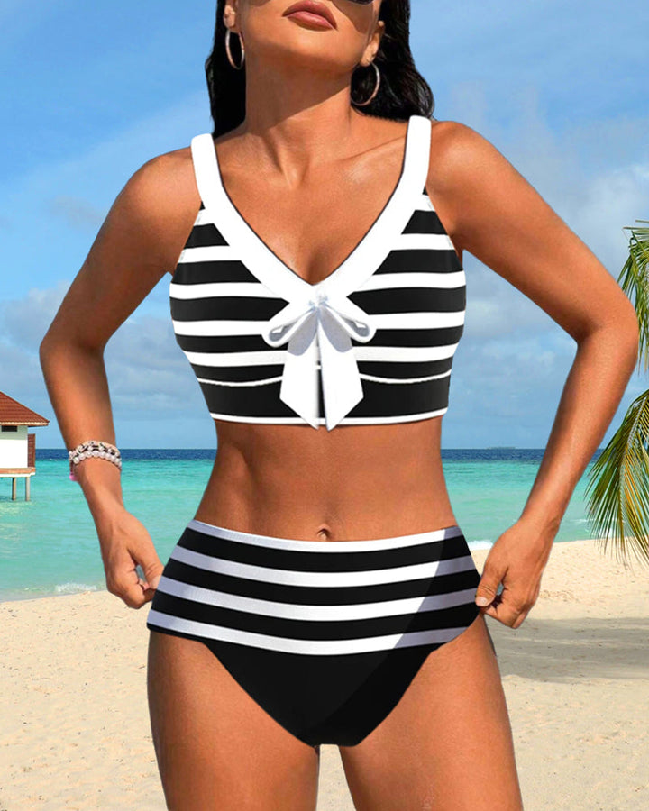 Jennifer – Striped High-Waist Bikini