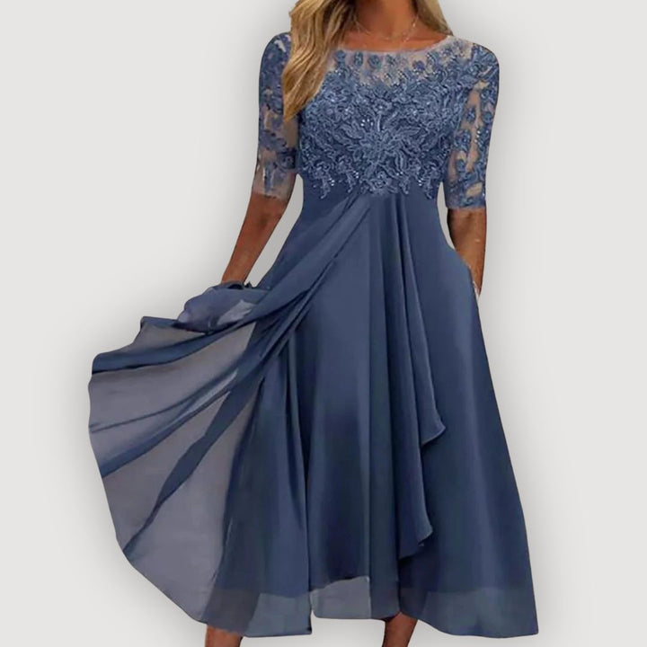 Lisa – Chiffon and Lace Dress