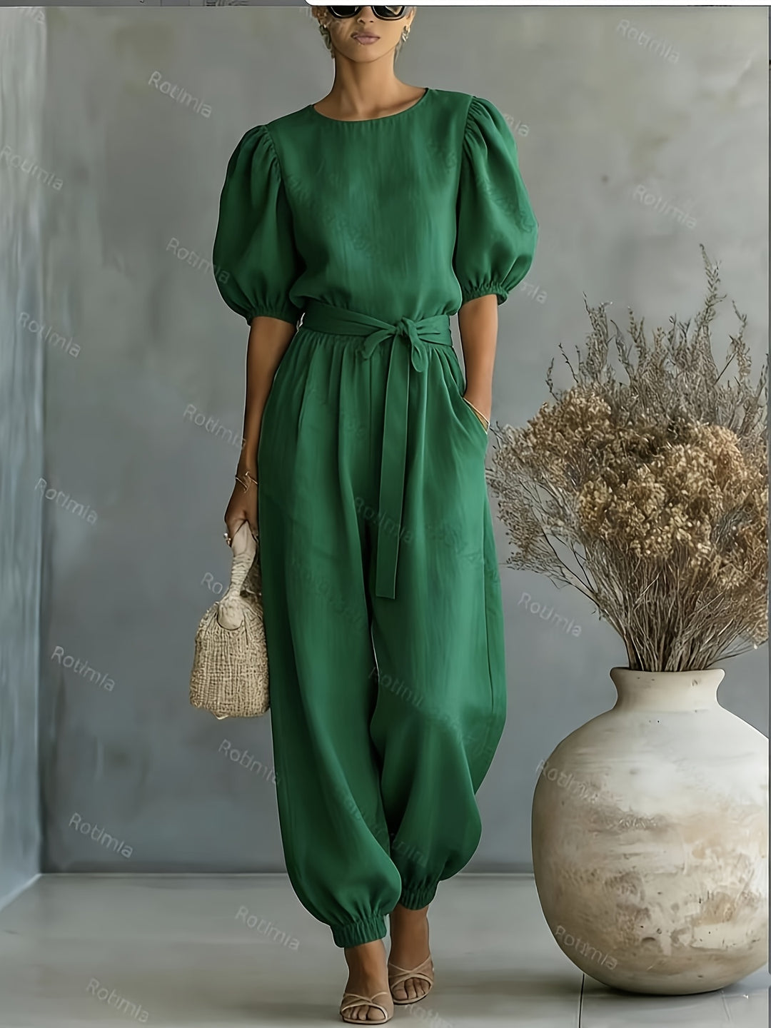 Judith – Bohemian Puff Sleeve Jumpsuit