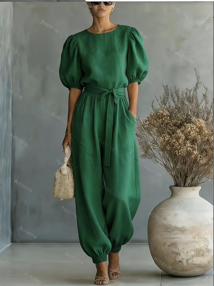Judith – Bohemian Puff Sleeve Jumpsuit