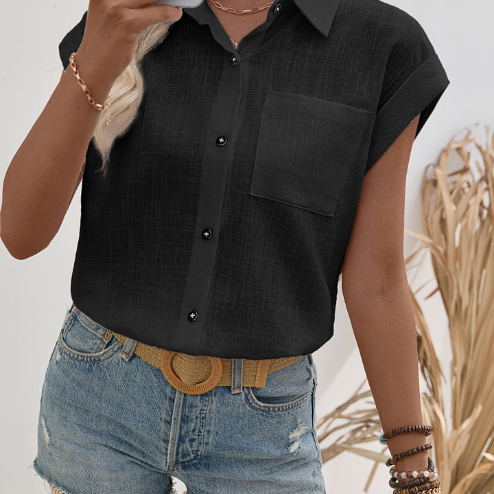Teresa – Bamboo Stripe Sleeveless Blouse