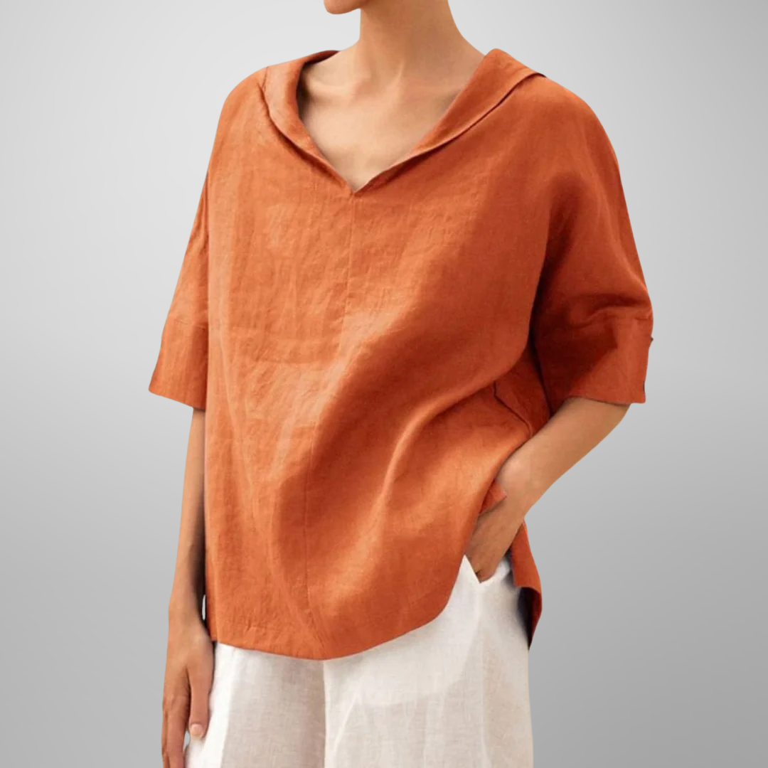 Emma – Relaxed V-Neck Top