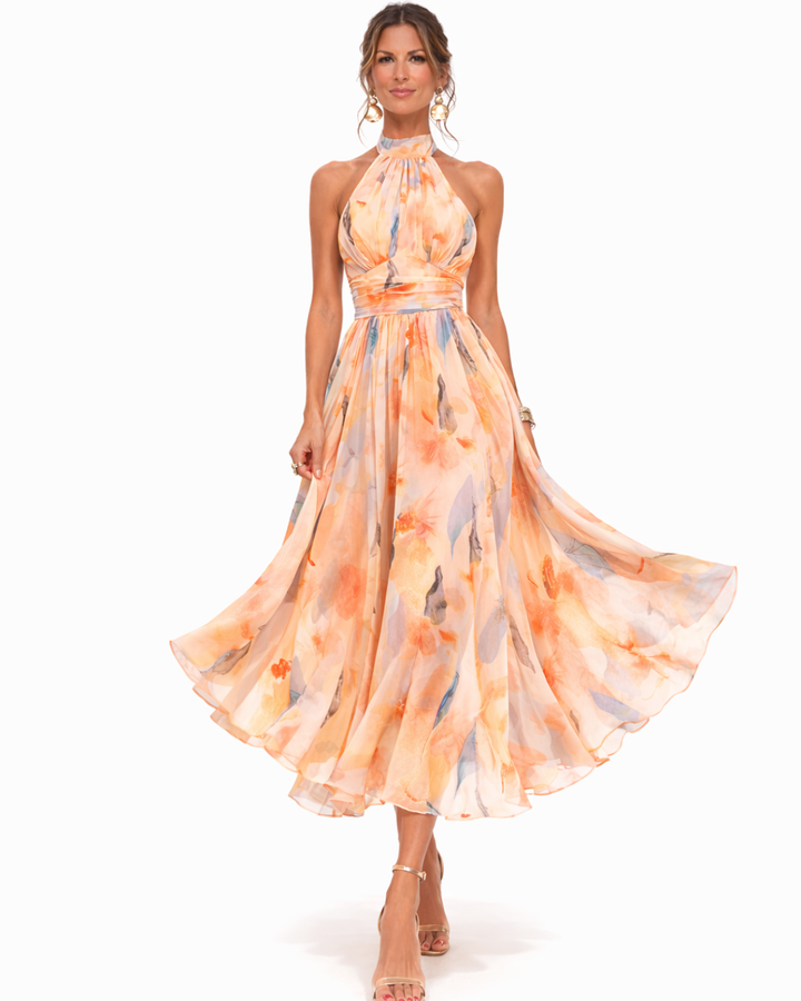 Dorothy – Halter Watercolour Dress