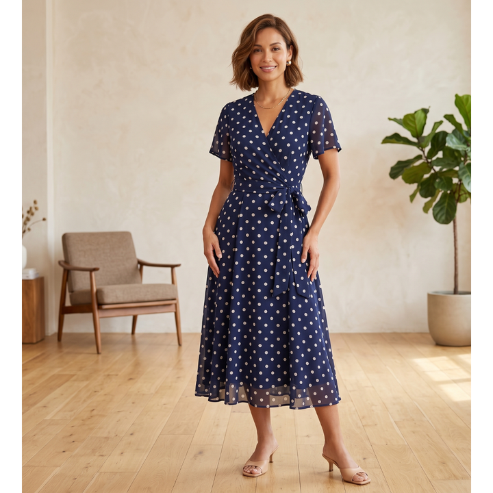 Melissa – Polka Dot Wrap Dress
