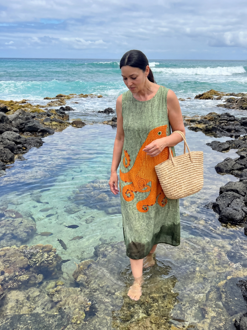 Andrea – Lightweight Ocean Midi Dress