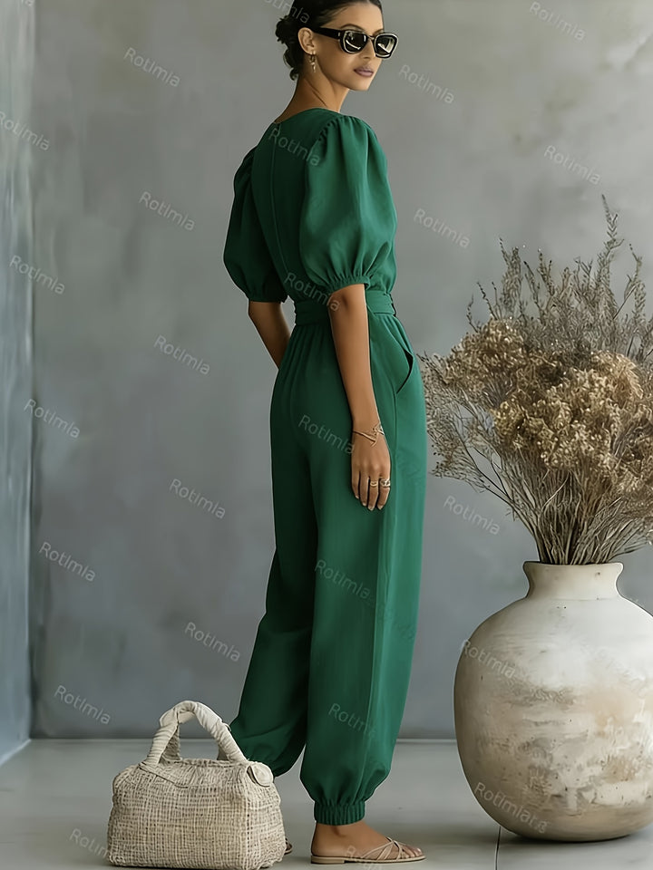 Judith – Bohemian Puff Sleeve Jumpsuit