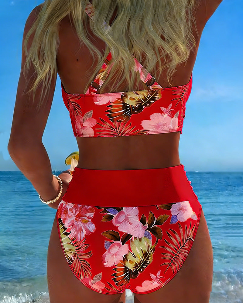 Julie – Floral Contrast Bikini