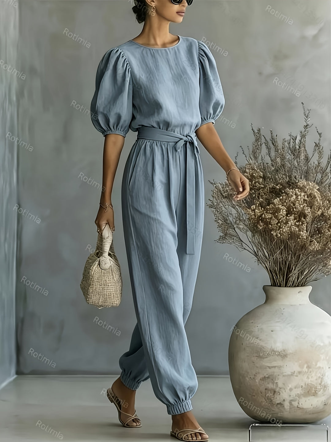 Judith – Bohemian Puff Sleeve Jumpsuit