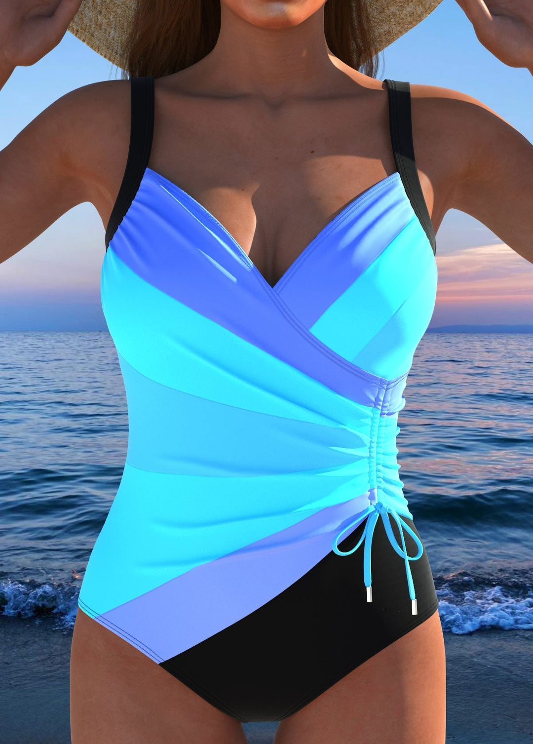 Samantha – Luxe Surplice Swimsuit