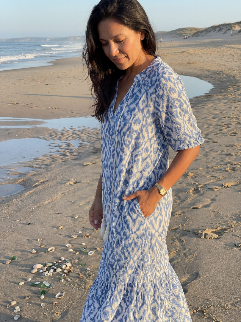 Denise – Geometric Midi Robe