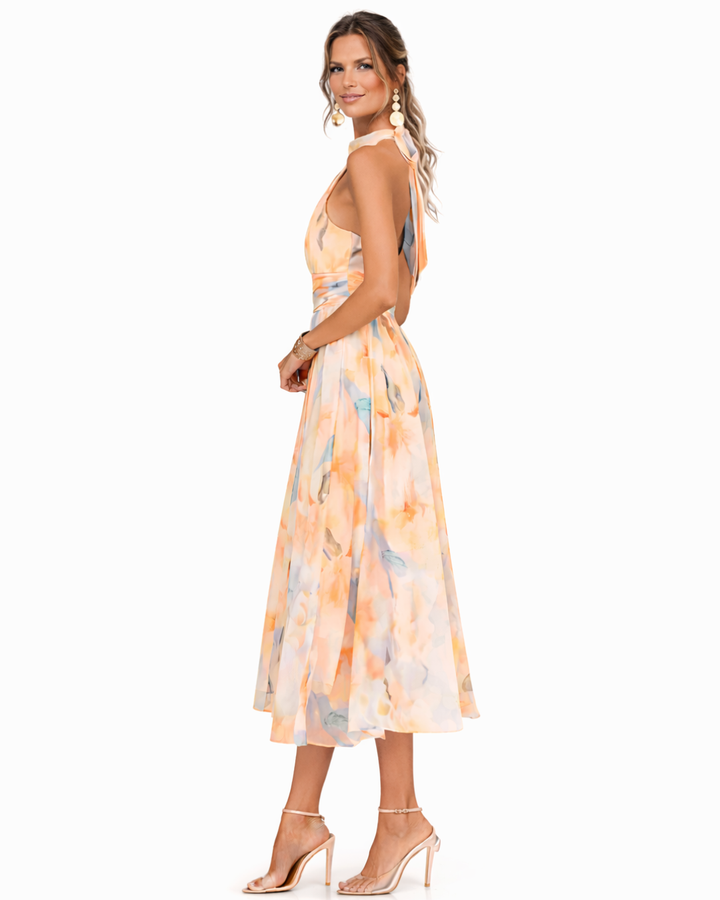 Dorothy – Halter Watercolour Dress