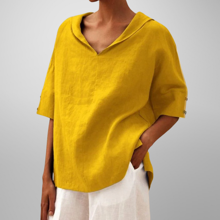 Emma – Relaxed V-Neck Top