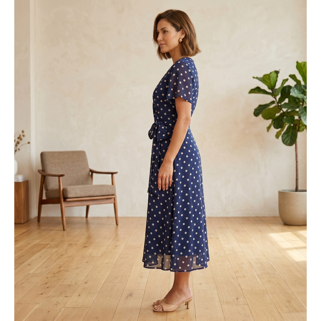 Melissa – Polka Dot Wrap Dress