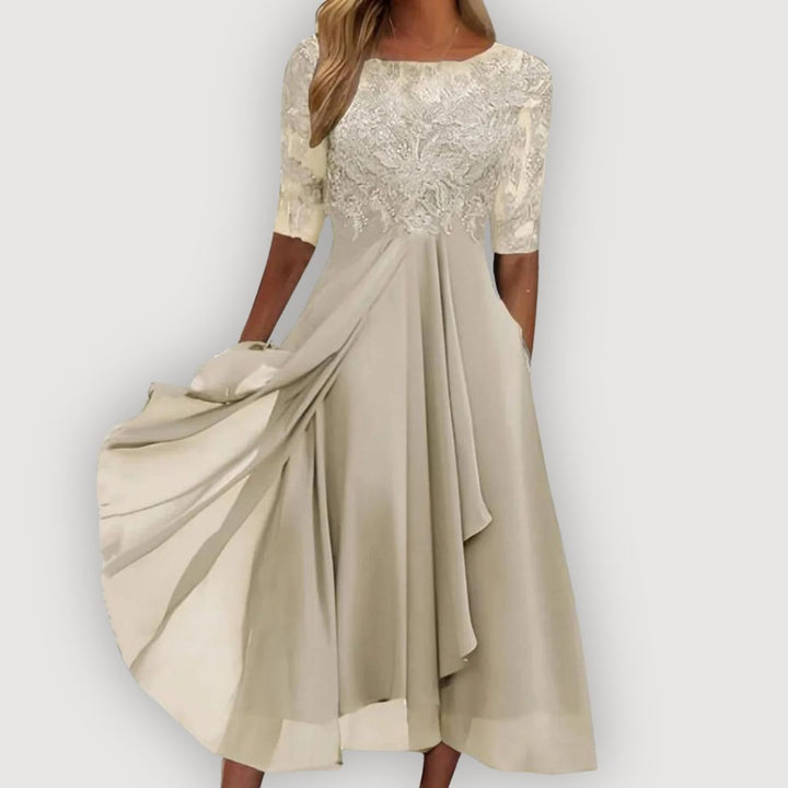 Lisa – Chiffon and Lace Dress