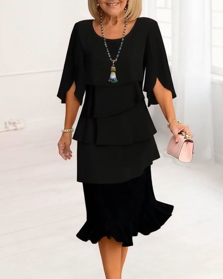 Nancy – Elegant Comfort Ruffle Dress