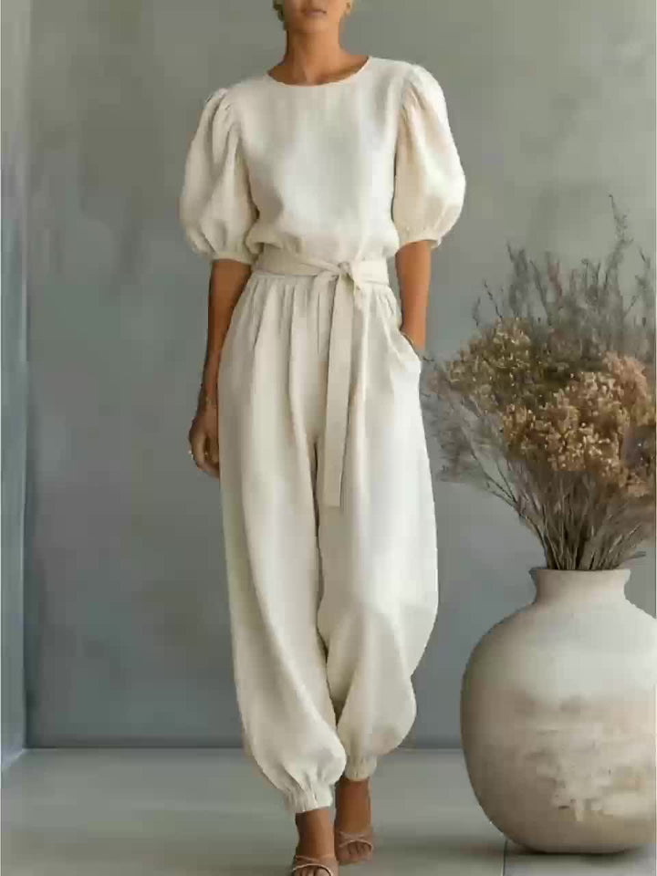 Judith – Bohemian Puff Sleeve Jumpsuit