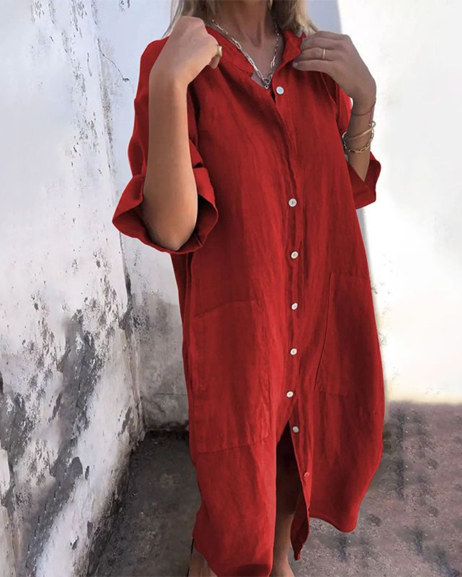 Samantha – Graceful Shirt Dress