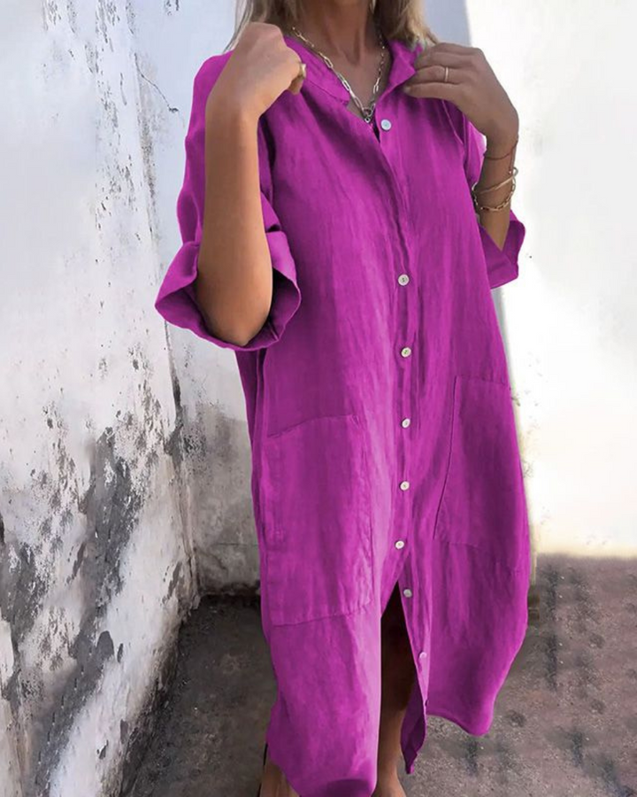 Samantha – Graceful Shirt Dress