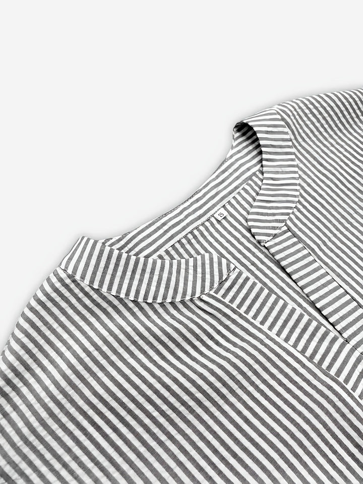 Kathleen – Striped V-Neck Summer Dress