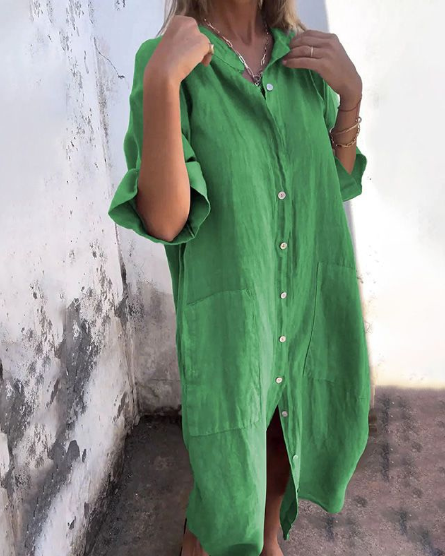 Samantha – Graceful Shirt Dress