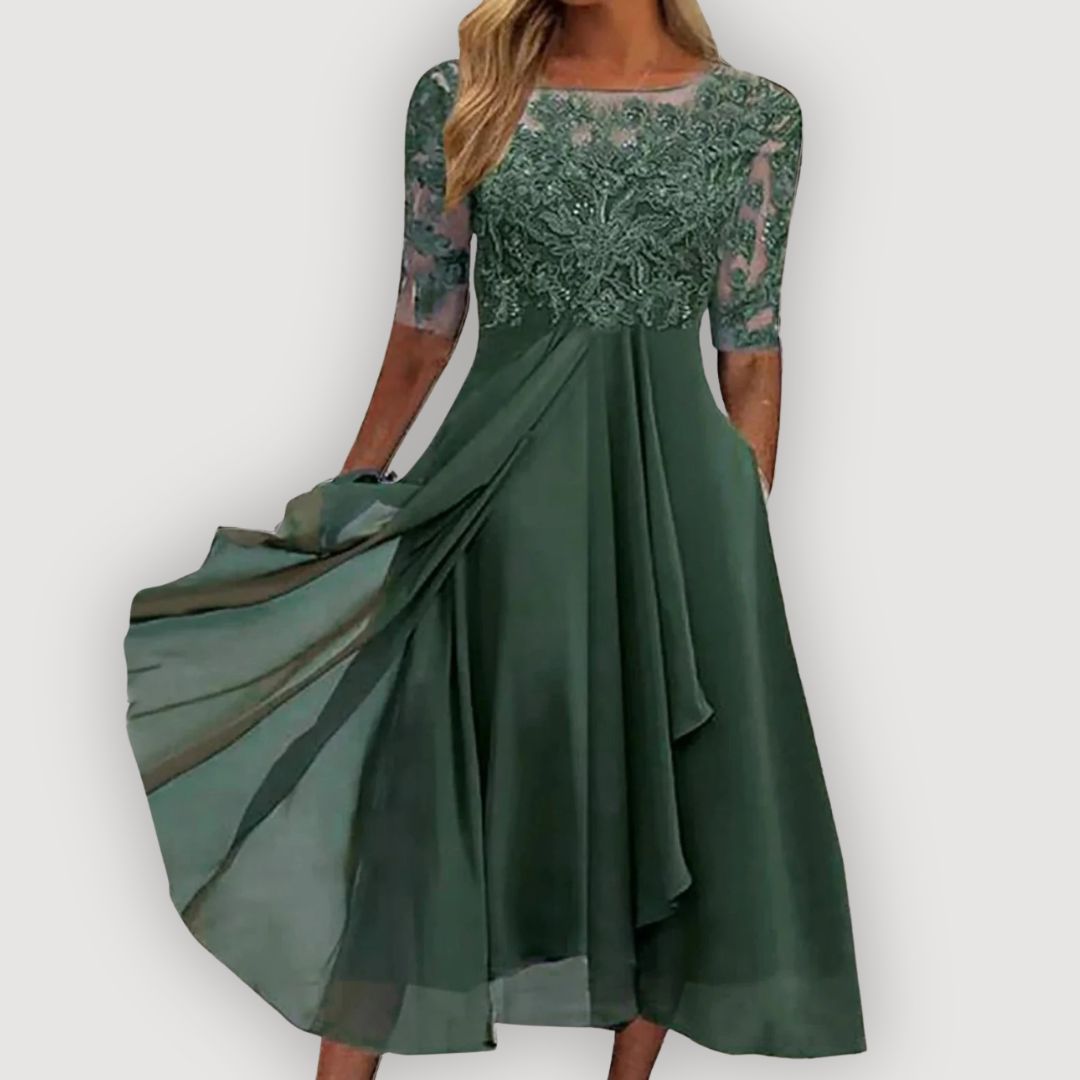 Lisa – Chiffon and Lace Dress