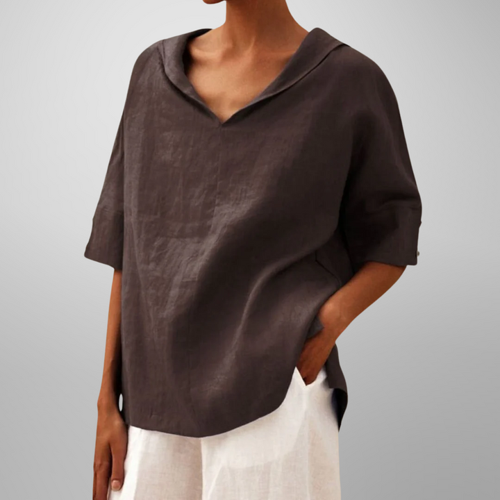 Emma – Relaxed V-Neck Top