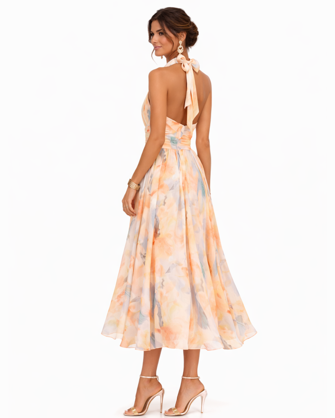 Dorothy – Halter Watercolour Dress