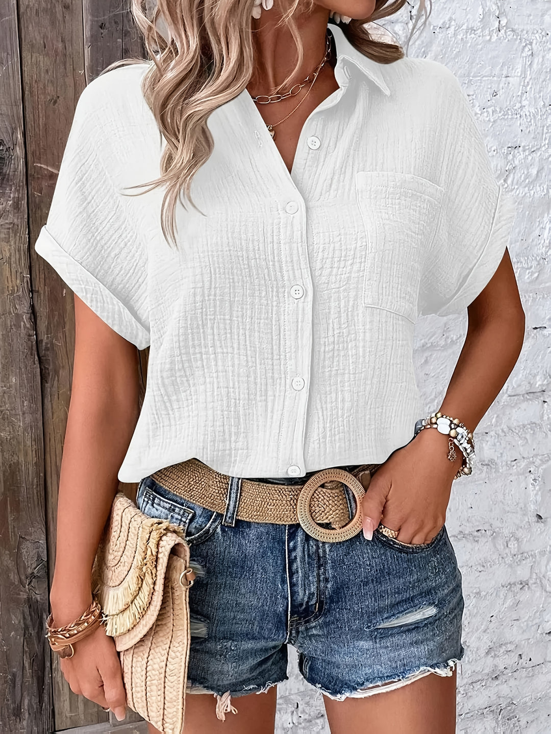Angela – Women's Collared Casual Shirt
