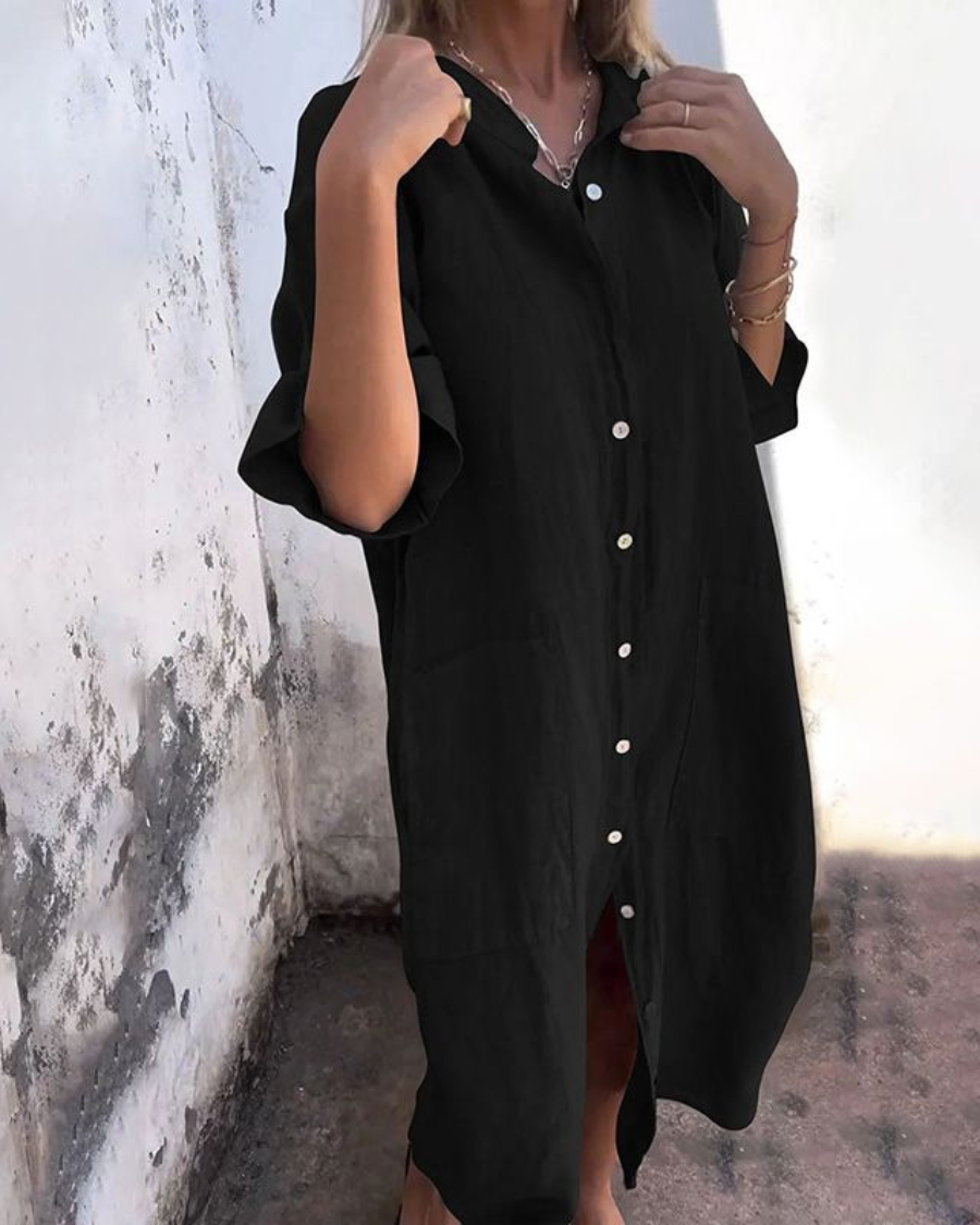 Samantha – Graceful Shirt Dress
