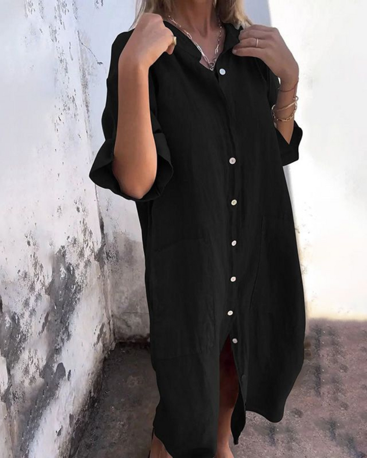 Samantha – Graceful Shirt Dress