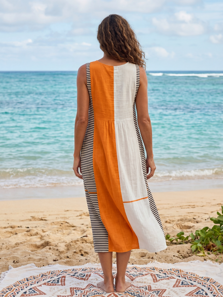 Kayla – Striped Midi Dress