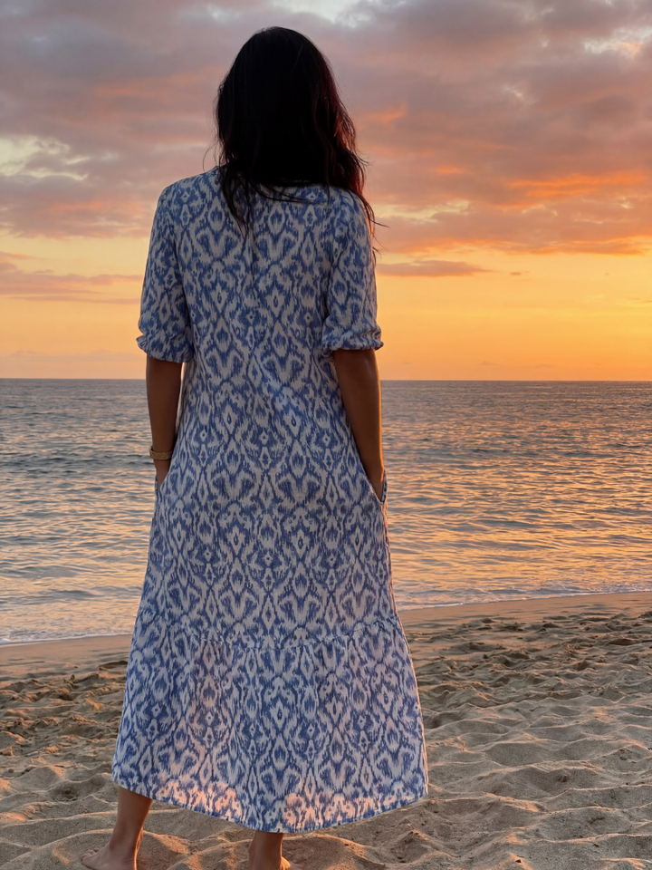 Denise – Geometric Midi Robe