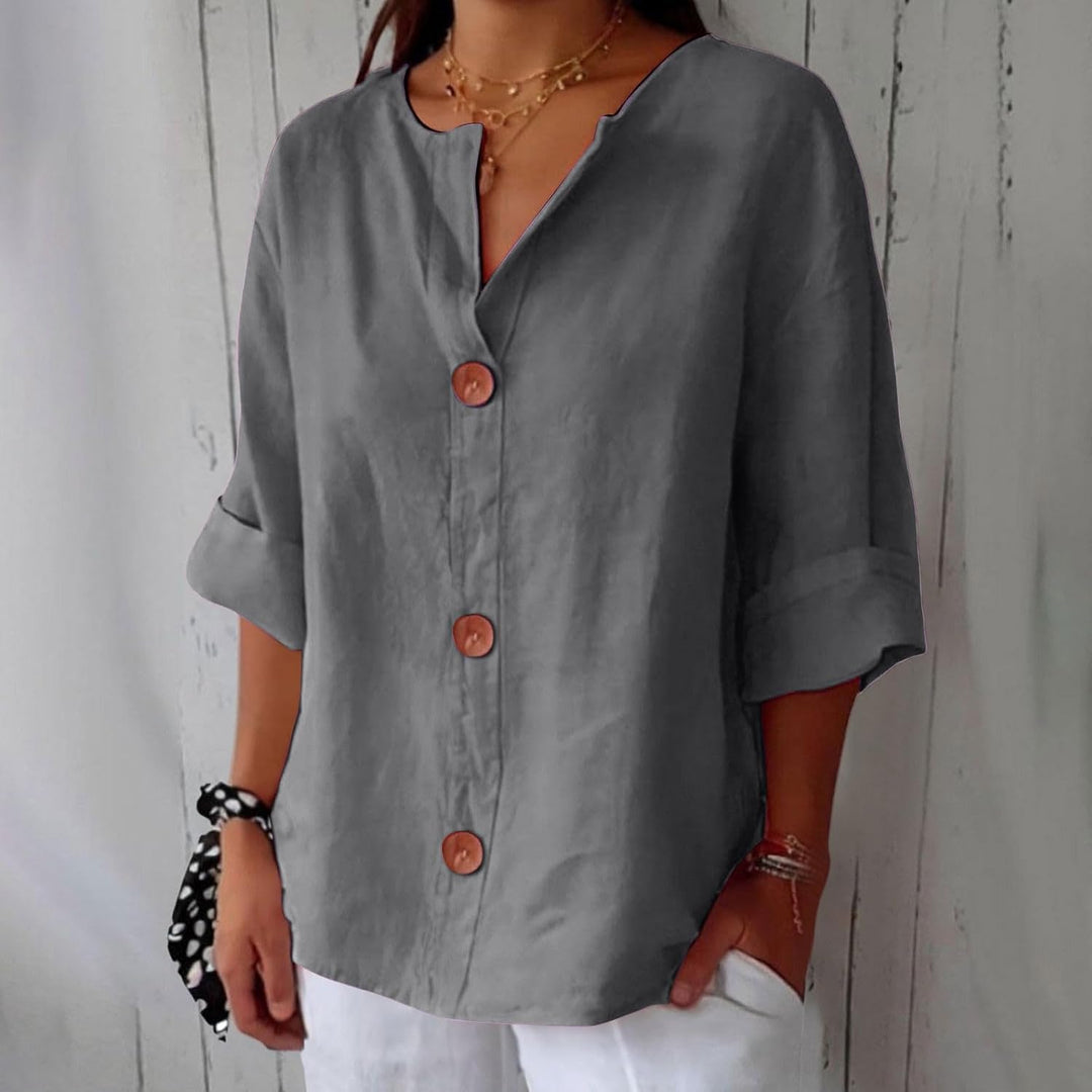 Victoria – Hazel Summer Linen Blouse