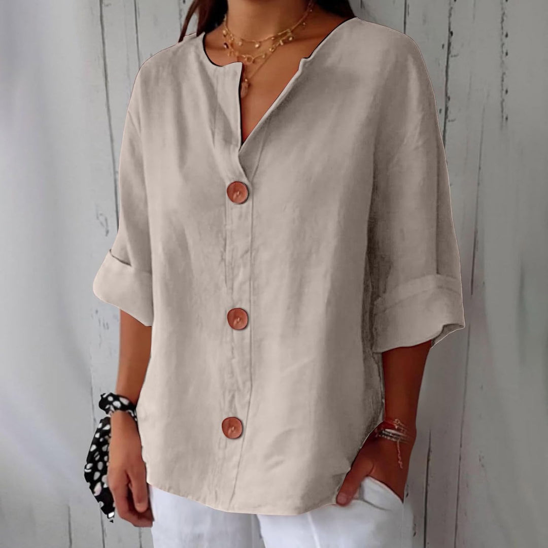 Victoria – Hazel Summer Linen Blouse