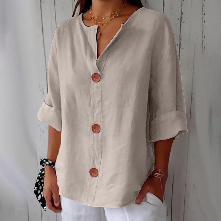 Victoria – Hazel Summer Linen Blouse