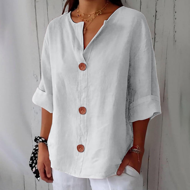 Victoria – Hazel Summer Linen Blouse