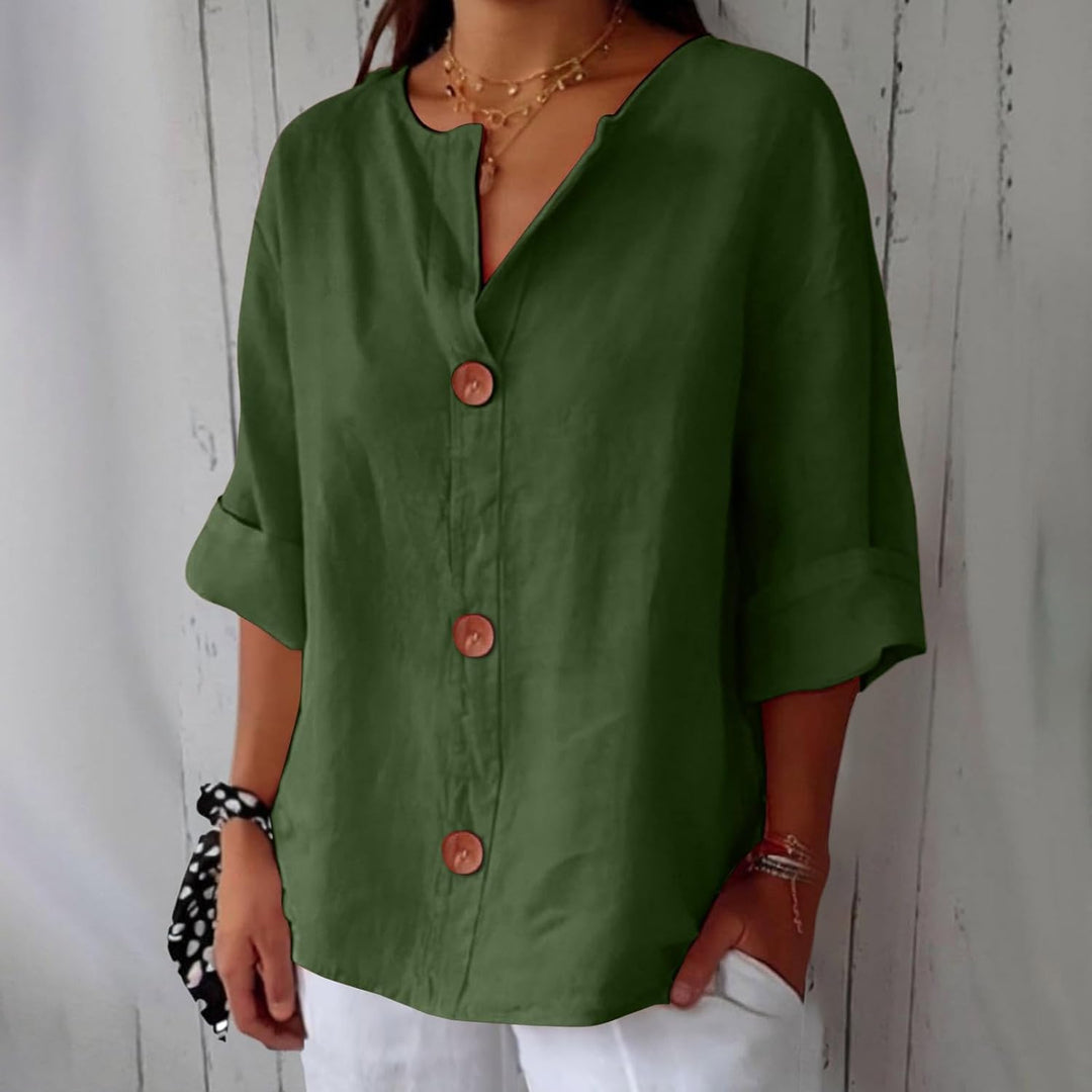 Victoria – Hazel Summer Linen Blouse