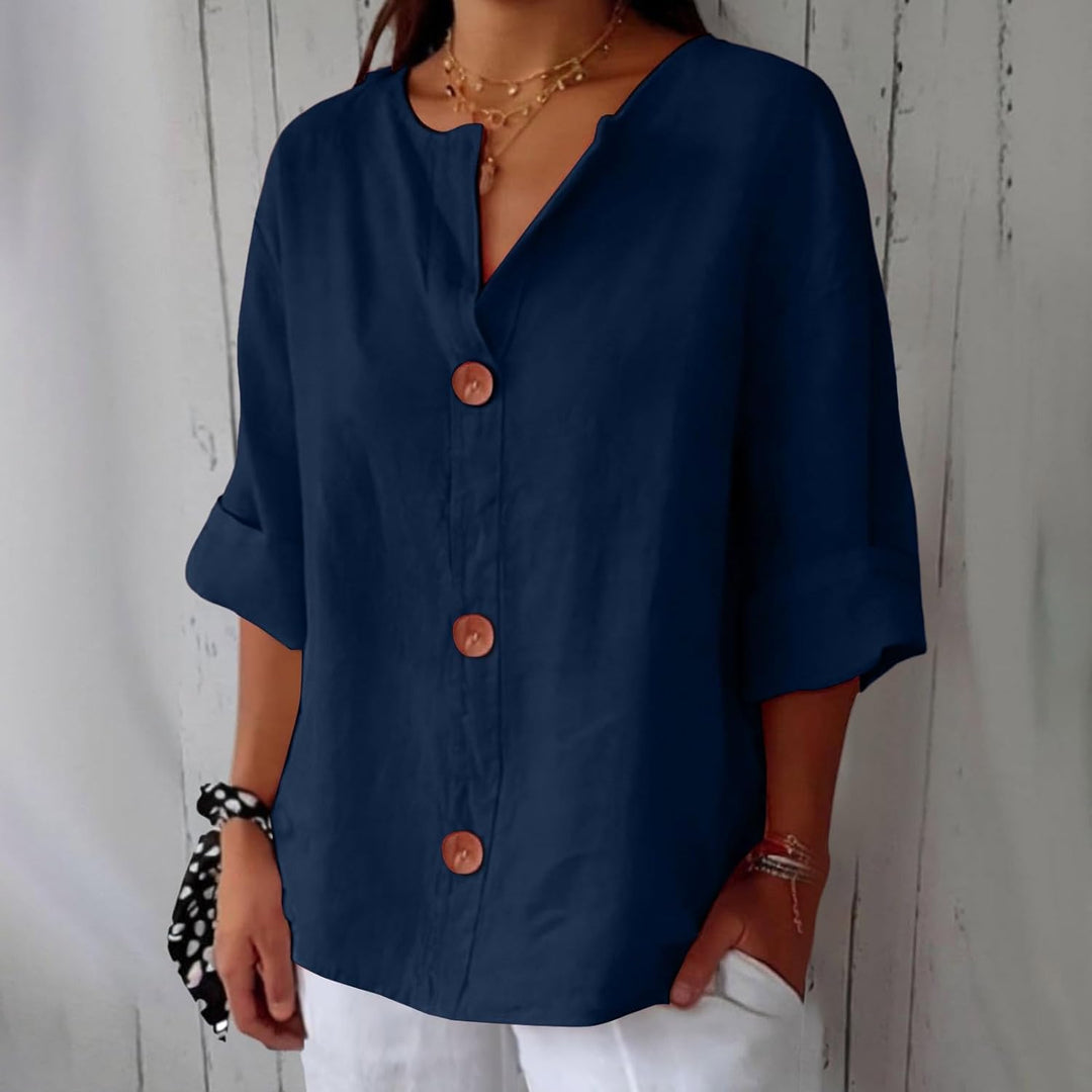 Victoria – Hazel Summer Linen Blouse