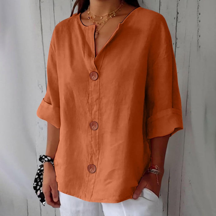 Victoria – Hazel Summer Linen Blouse
